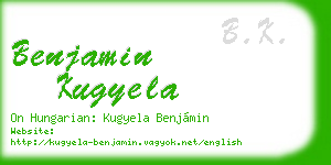 benjamin kugyela business card